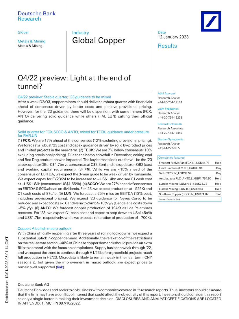 Deutsche Bank-Global Copper Q422 preview Light at the end of tunnel-Deutsche Bank-Global Copper Q422 preview Light at the end of tunnel-_1.png